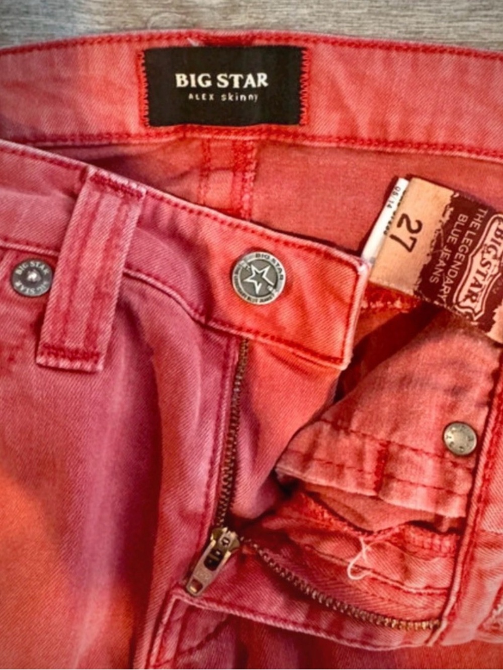 Big Star Alex Skinny Women's Jeans in Faded Red